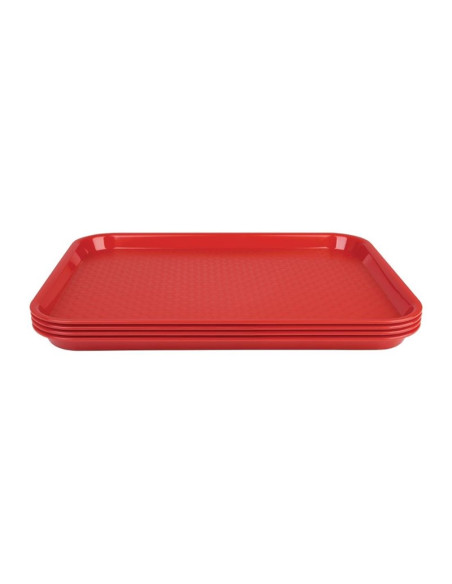 Plateau self-service Kristallon rouge 450 x 350mm | Olympia - P510-3