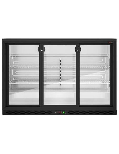 Arrière bar réfrigéré 3 portes coulissantes vitrées 320 litres