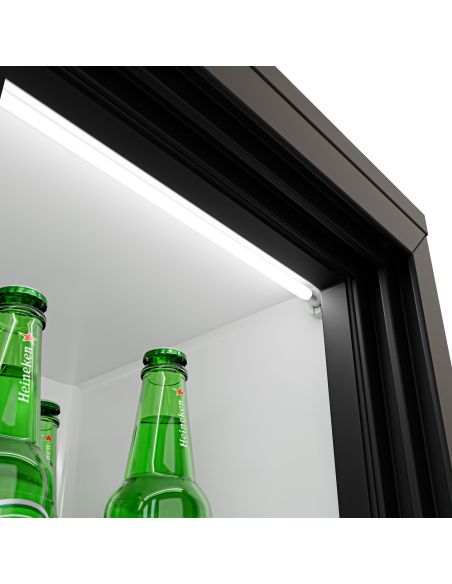 Arrière bar réfrigéré 3 portes coulissantes vitrées 320 litres