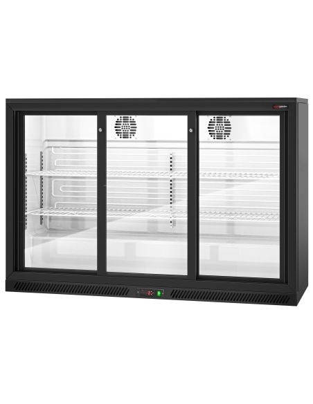 Arrière bar réfrigéré 3 portes coulissantes vitrées 320 litres