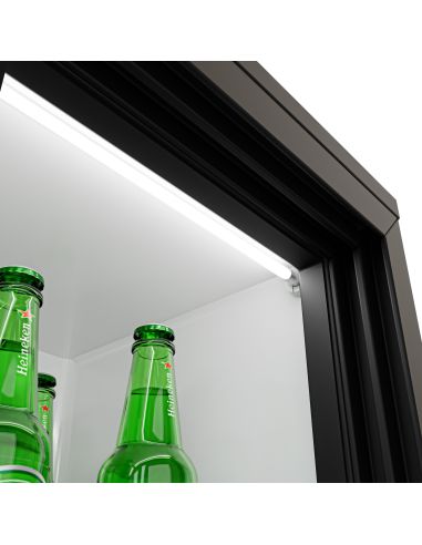 Arrière bar réfrigéré 3 portes coulissantes vitrées 320 litres