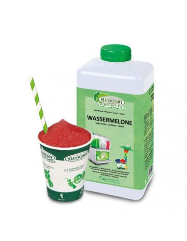 Sirop pour granités sans sucre PASTEQUE - Carton de 8 bouteilles de 1L | Slushyboy