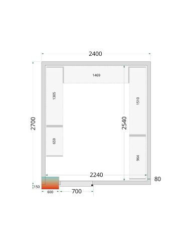 Kit de rayonnage pour Chambres Froides Tefcold CRPF2427