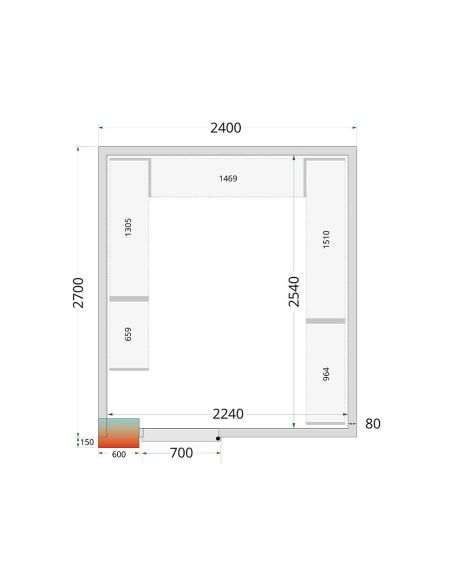 Kit de rayonnage pour Chambres Froides Tefcold CRPF2427