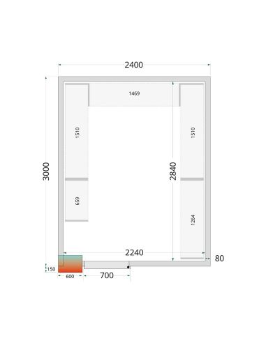 Kit de rayonnage pour Chambres Froides Tefcold CRPF2430