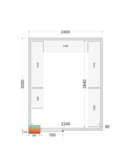 Kit de rayonnage pour Chambres Froides Tefcold CRPF2430