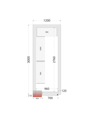 Kit de rayonnage pour Chambres Froides Négatives Tefcold CRNF1230