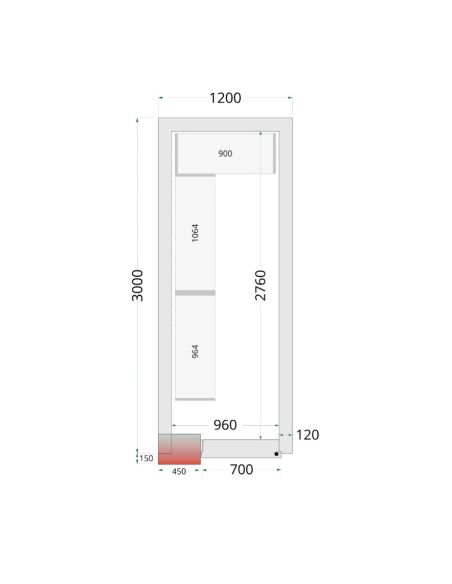 Kit de rayonnage pour Chambres Froides Négatives Tefcold CRNF1230