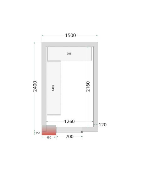 Kit de rayonnage pour Chambres Froides Négatives Tefcold CRNF1524