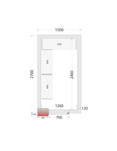 Kit de rayonnage pour Chambres Froides Négatives Tefcold CRNF1527