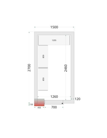 Kit de rayonnage pour Chambres Froides Négatives Tefcold CRNF1527