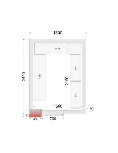 Kit de rayonnage pour Chambres Froides Négatives Tefcold CRNF1824