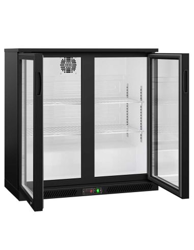 Arrière-bar réfrigéré 2 portes battantes vitrées - 220 litres | BKTG2SN