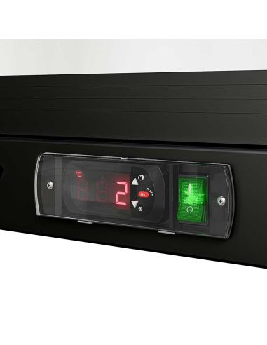 Arrière-bar réfrigéré1 porte battante vitrée - 126 litres 124 | BKTG1SN