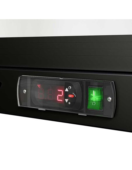 Arrière-bar réfrigéré1 porte battante vitrée - 126 litres 124 | BKTG1SN