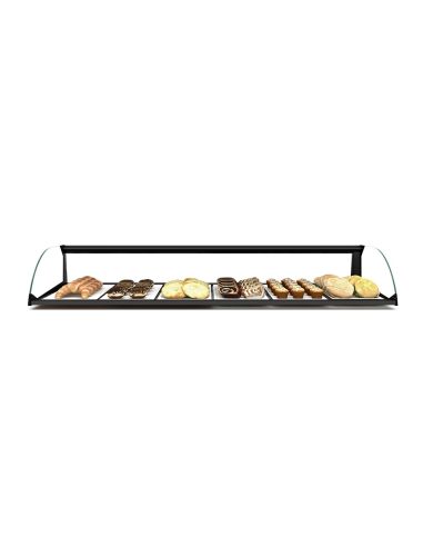 Vitrine neutre à poser SIMPLY - 1 niveau - 1190 mm - Verre trempé | Sayl Barcelona