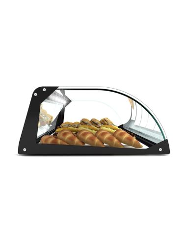 Vitrine neutre à poser - 1 niveau - 840 mm - verre trempé - E4 | Sayl Barcelona