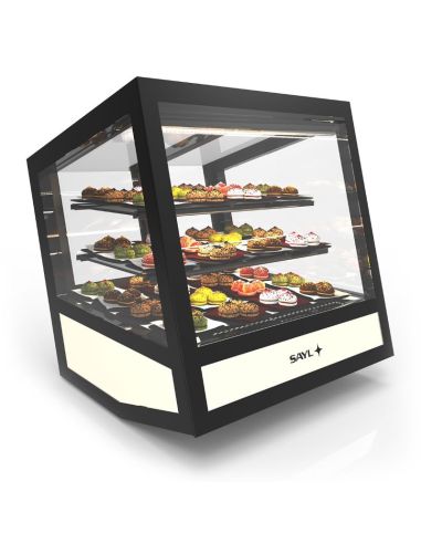 Vitrine réfrigérée cubique lumineuse à poser - Sans étagère - QBO-R | Sayl Barcelona