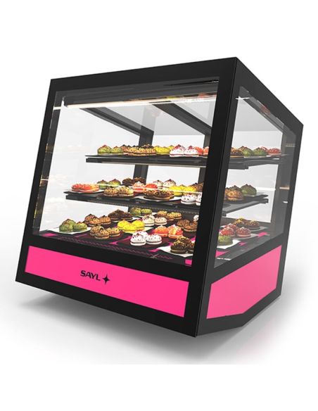 Vitrine réfrigérée cubique lumineuse à poser - Sans étagère - QBO-R | Sayl Barcelona