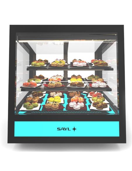 Vitrine réfrigérée cubique lumineuse à poser - Sans étagère - QBO-R | Sayl Barcelona