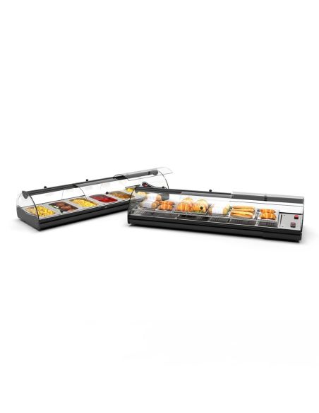 Vitrine chaude SELF-SERVICE - Chaleur sèche - 840 mm - SHS4L | Sayl Barcelona
