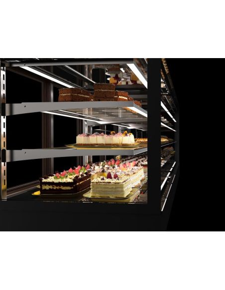 Vitrine neutre INTEGRA sur base 600 - H 1100 - Zone d'exposition 515 mm | Sayl Barcelona