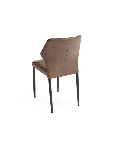 Chaise empilable Louis en simili cuir cognac ignifuge | Feros