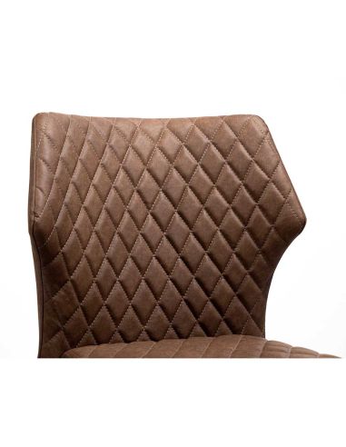 Chaise empilable Louis en simili cuir cognac ignifuge | Feros