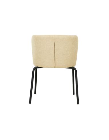 Break - Chaise empilable en tissu beige | Lot de 4