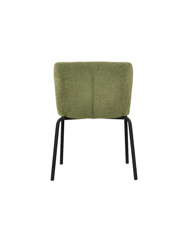 Break - Chaise empilable en tissu vert | Lot de 4