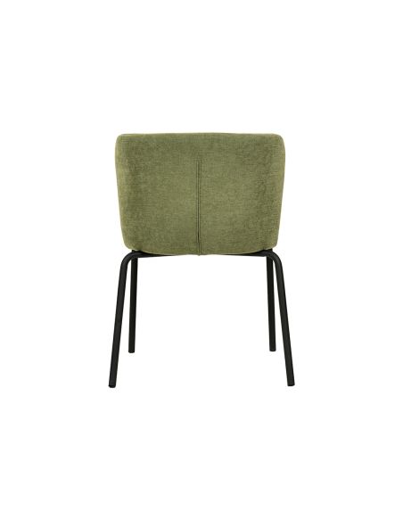 Break - Chaise empilable en tissu vert | Lot de 4