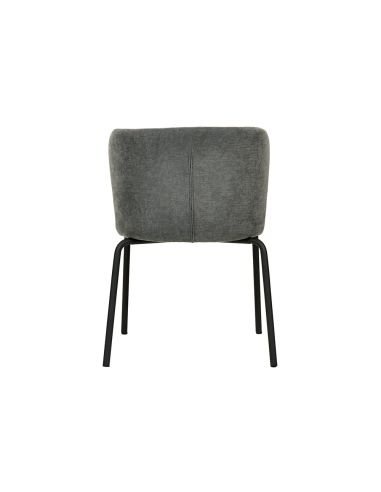 Break - Chaise empilable en tissu gris foncé | Lot de 4