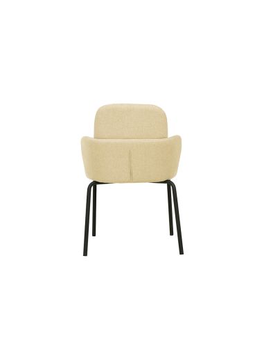 Paddy - Chaise empilable en tissu beige | Lot de 4