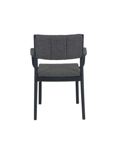 Rocco - Fauteuil empilable en polypropylène noir | Lot de 4