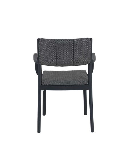 Rocco - Fauteuil empilable en polypropylène noir | Lot de 4