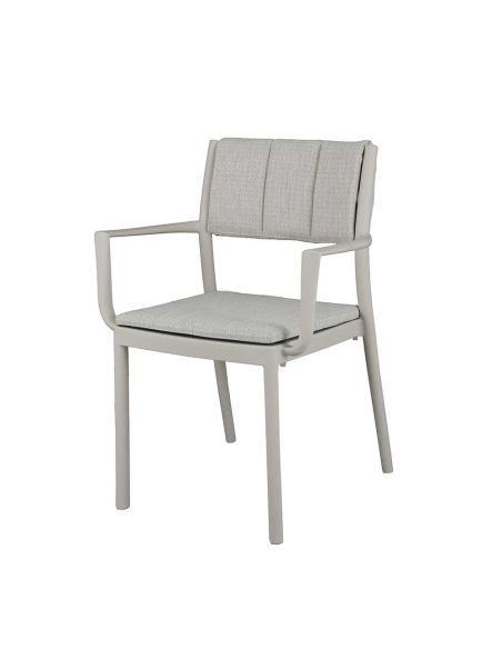 Rocco - Fauteuil empilable en polypropylène sable | Lot de 4