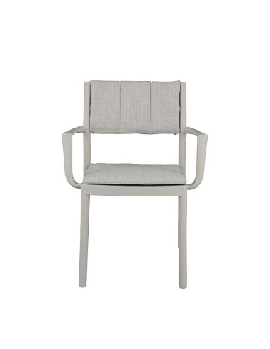Rocco - Fauteuil empilable en polypropylène sable | Lot de 4