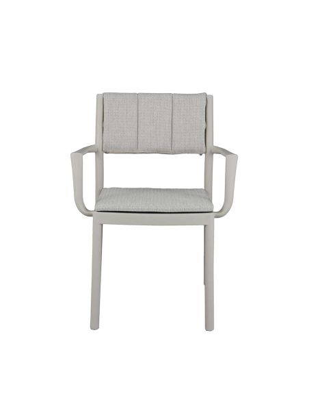 Rocco - Fauteuil empilable en polypropylène sable | Lot de 4