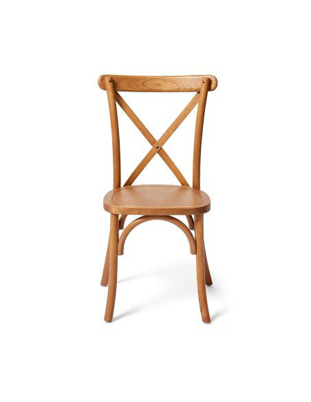 Crossback - Chaise empilable en bois bois/marron clair | Lot de 4