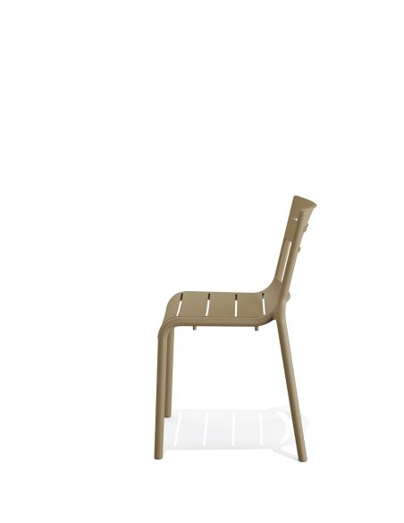 Calor - Chaise empilable en polypropylène sable | Lot de 4