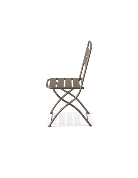Breeze - Chaise de bistrot en métal cappuccino | Lot de 4