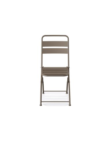 Breeze - Chaise de bistrot en métal cappuccino | Lot de 4