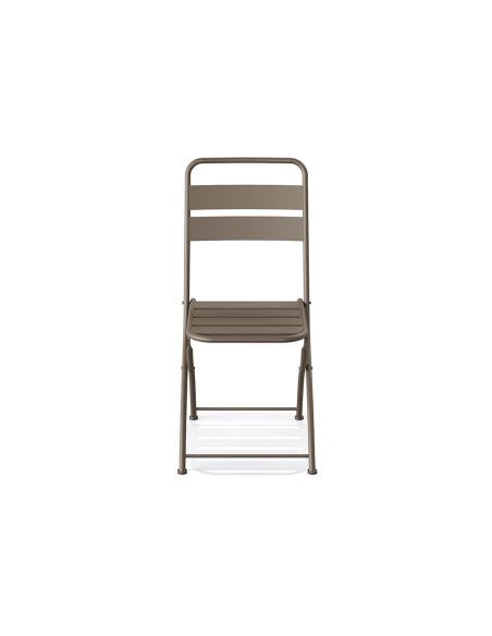 Breeze - Chaise de bistrot en métal cappuccino | Lot de 4
