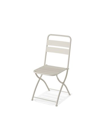 Breeze - Chaise de bistrot en métal sable | Lot de 4