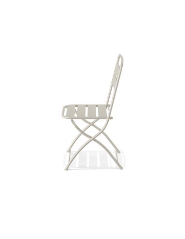 Breeze - Chaise de bistrot en métal sable | Lot de 4