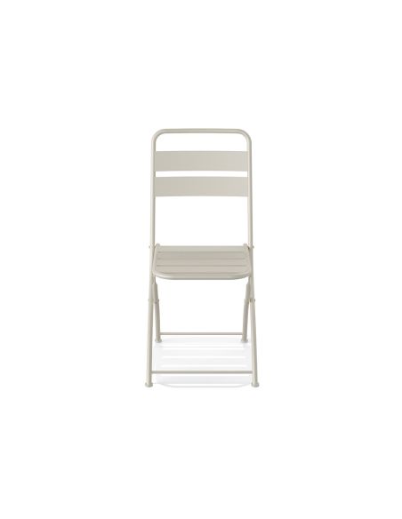Breeze - Chaise de bistrot en métal sable | Lot de 4