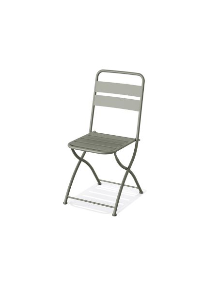 Breeze - Chaise de bistrot en métal vert | Lot de 4