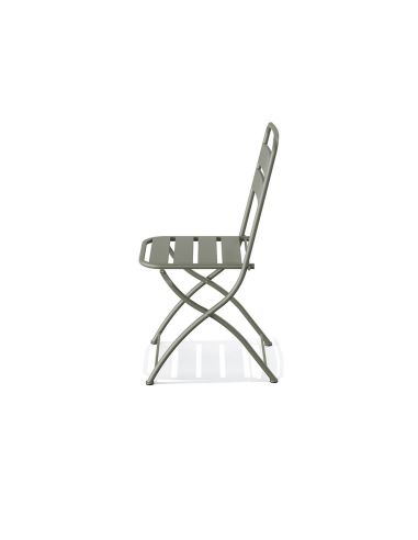 Breeze - Chaise de bistrot en métal vert | Lot de 4