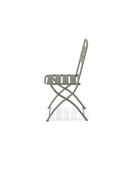 Breeze - Chaise de bistrot en métal vert | Lot de 4