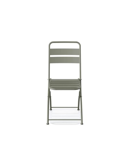Breeze - Chaise de bistrot en métal vert | Lot de 4